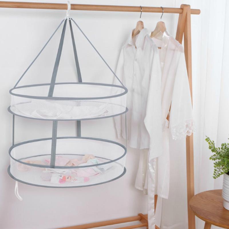 

Clothes Drying Basket Hanging Sweater Net Pocket Thickened Anti-Deformation Cardigan Drying Rack Socks Bag1, Single layer