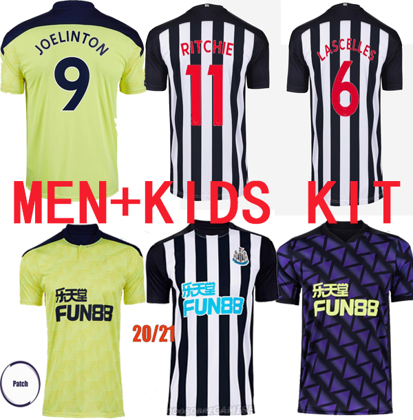 

Men &Kids Kits 2020 2021 NUFC JOELINTON Soccer Jerseys SHELVEY 2020 2021 ALMIRON RITCHIE GAYLE Equipment Football Shirt, Grey