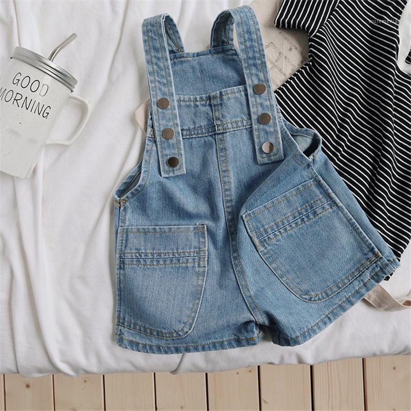 

Dojhonkids Korea Fashion Denim Strap Pant for Kids Baby Boy Girls Solid Jeans Bib Pant Kids Trouser Solid Buttons Children wear1, Denim color