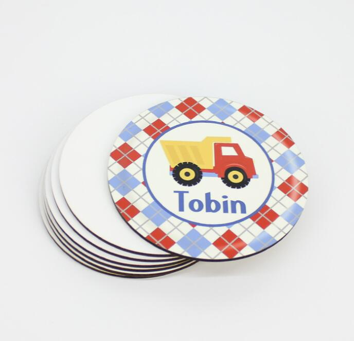 

10pcs 10*10CM Sublimation coaster for customized gift MDF Coasters for Big Circle shape hot transfer printing