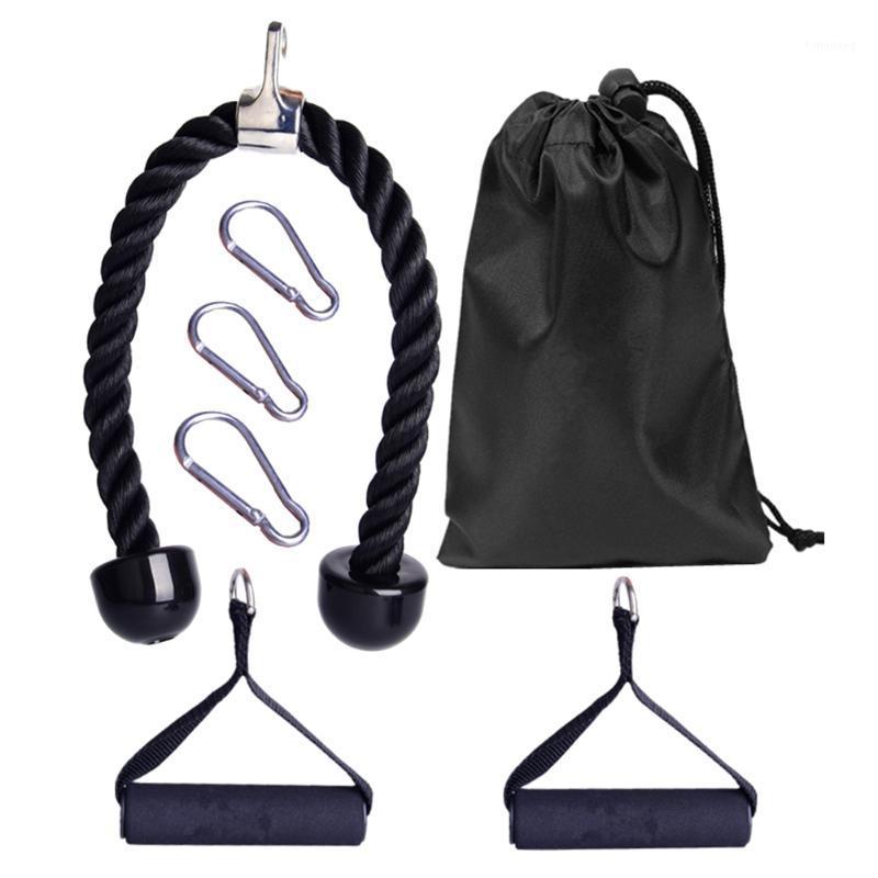 

Cable Attachment Pull Down Fitness Equipment Heavy Duty Workout Home Gym Non Slip Arm Strength With 2 Handles Tricep Rope Nylon1
