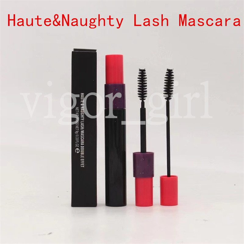 

Stock Haute & Naughty Lash Mascara Double Effect Extension Make up Waterproof Black Mascaras 9g Girl Women Eye Beauty Cosmetics