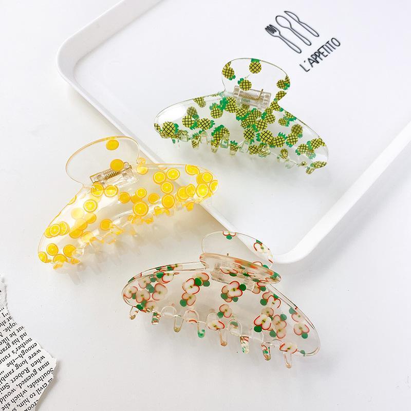 

Hair Clips & Barrettes 2022 Korea Butterfly Clip Fruit Series Headdress Acrylic Fresh Fashion Accessories For Girl Geometric Shape, Golden;silver