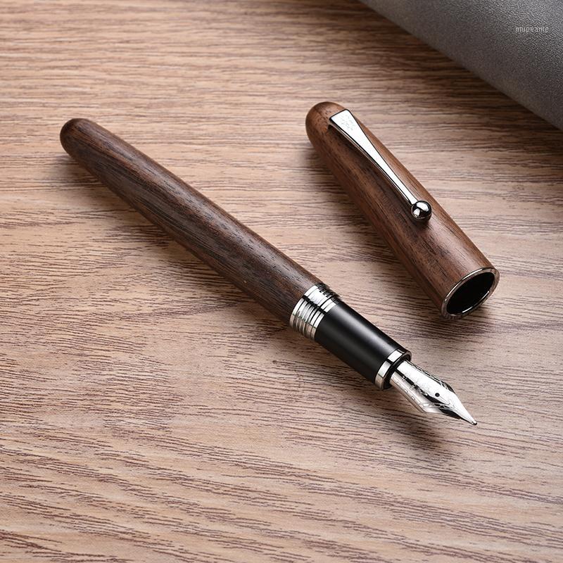 

Jinhao High Quality Luxury Wood Fountain Pen Standard Metal Iraurita 0.7mm Fine Nib Calligraphy Ink Pens for Office Writing1, Red