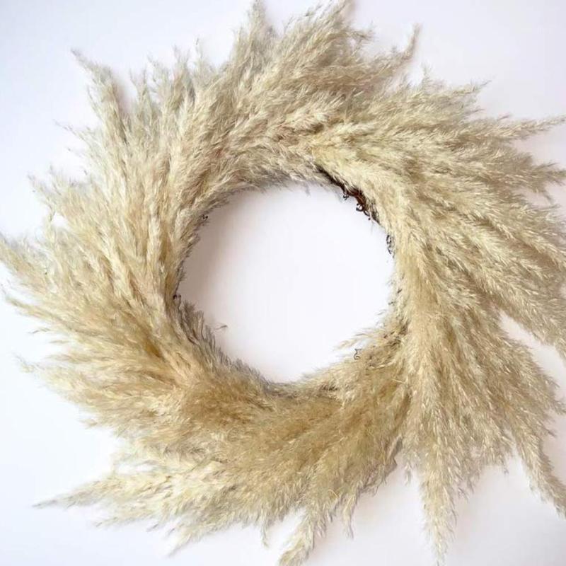 

Handmade Grassland Wreath Decoration Wall Dried Flowers Crafts Office Christmas Wedding Decoration Rattan Circle Door Wreath1