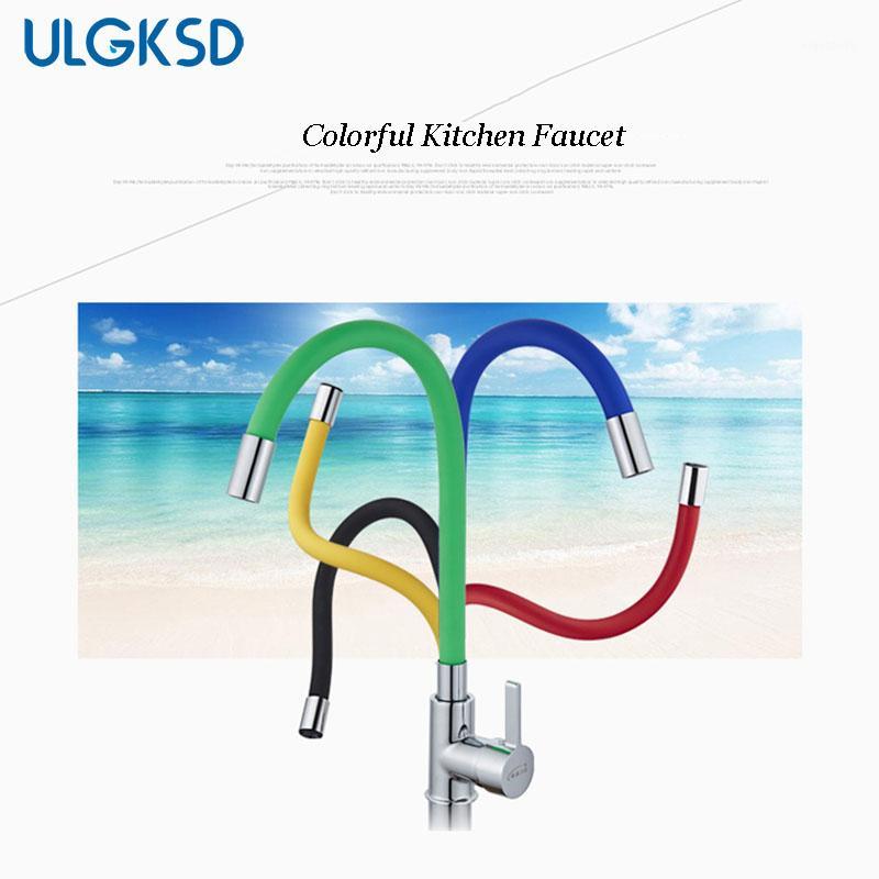 

ULGKSD Kitchen Sink Faucet Single Handle Universal Swivel Mixer Tap Deck Mounted Hot and Cold Mixer Faucets1