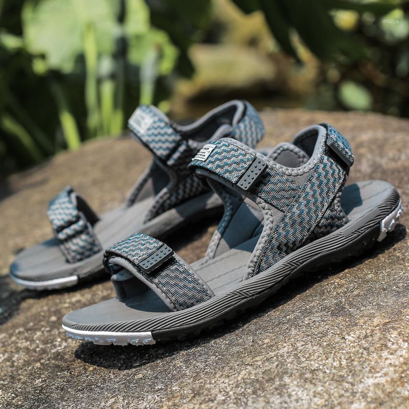 

sneaker walking flat sandals slide comfort luxury hollow mens sports de 44 size plage summer trekking shoes gladiator casual s1, Black