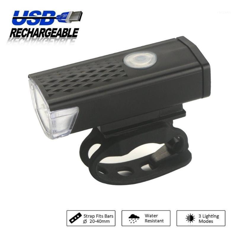 

300 Lumen Bicycle Headlight Front and Back Rear Tail Lights USB Rechargeable Bike Light LED Bike Running Lamp1
