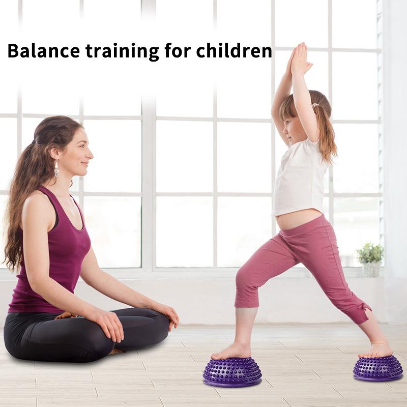 

Yoga Semicircle Ball Yoga Ball PVC Inflatable Massage Point Fit Trainer Stabilizer Gym Pilates Fitness
