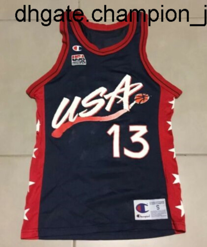 

Cheap Men's Vtg Champion Sz s 36 Team Usa Shaquille Oneal Basketball Jersey Drea Vest stitched basketball jerseys, Black