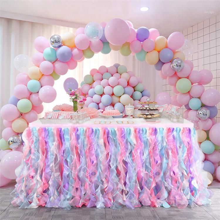 

Rainbow Color Tulle Tutu Tablecloth for Kids Birthday Decoration Wedding Table Tutu Skirt Decorations Baby Shower Favor Tables1