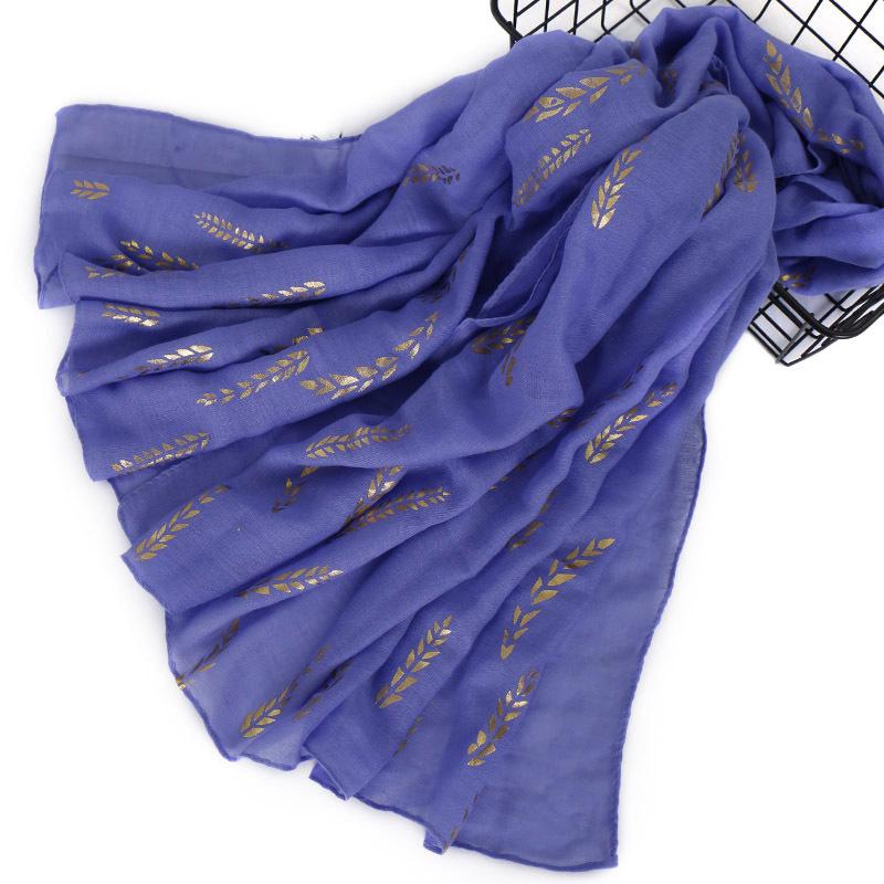 

New wheat gilded cotton scarf scarf thin women's long fashion shawl