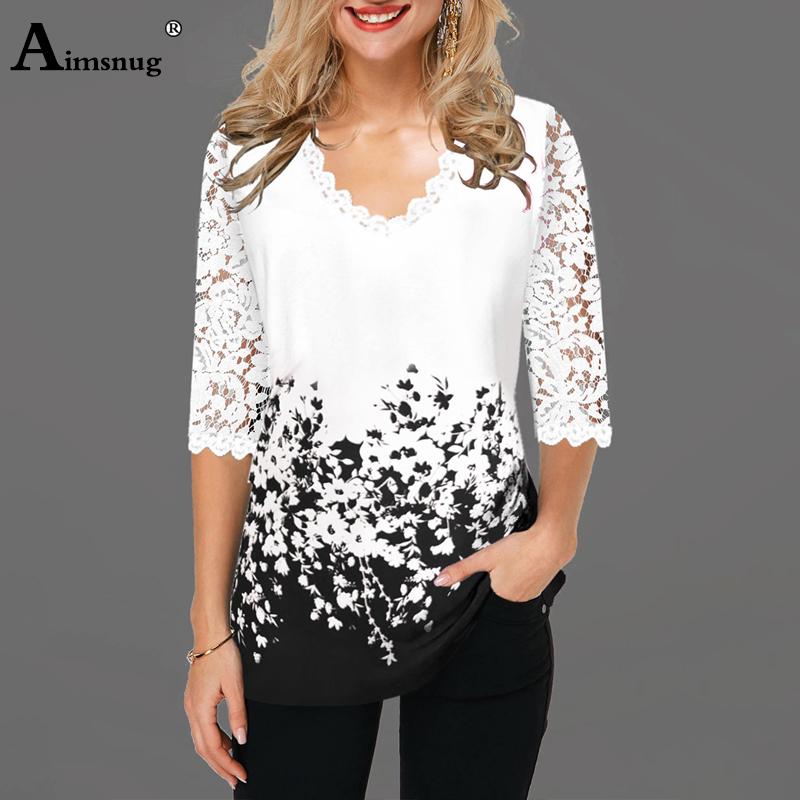 

Plus Size 4xl 5XL Tops V-neck Half Sleeve Lace Splice European and American Female 2020 Spring New Print Boho Women T-shirt, Purple