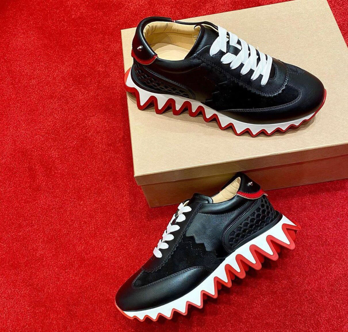 

Famous 2021S/S Outdoor Couple Sports! T-quality Red Bottom LoubiShark Sneakers Flats For Men,Women Casual Walking Shoes Best Gift 35-47