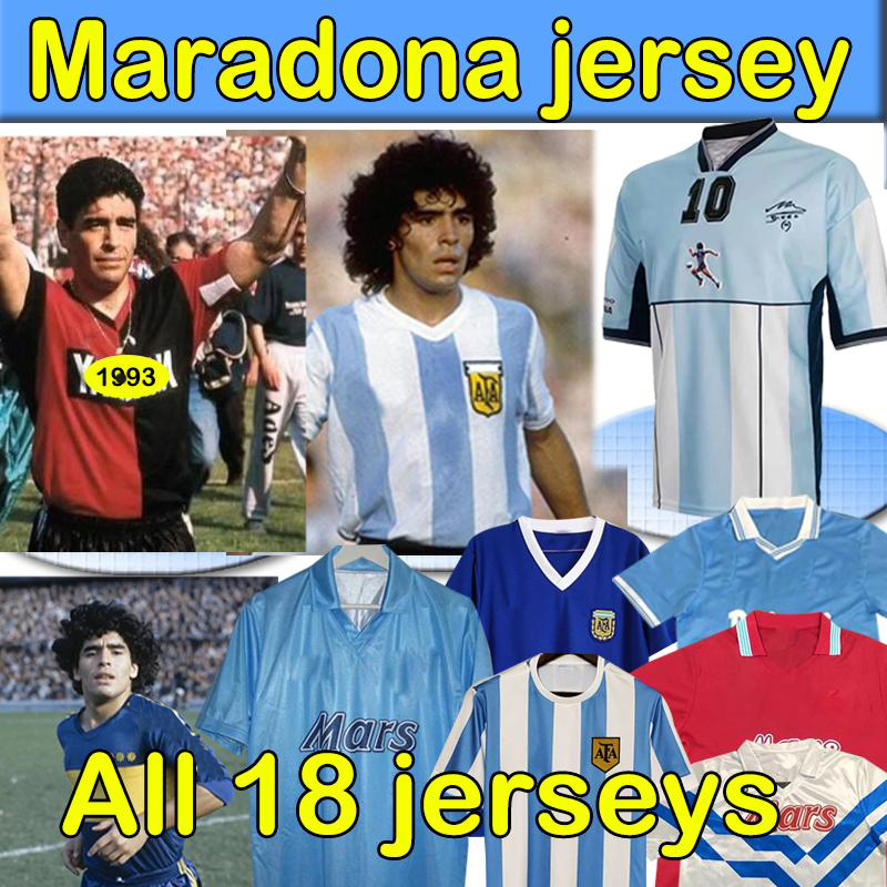 

4XL Maradona napoli Retro soccer jersey naples napoles maglia maradona jerseys newells maillot 1986 Argentina Men+kids Kits football shirts, 87-88 napoli away white