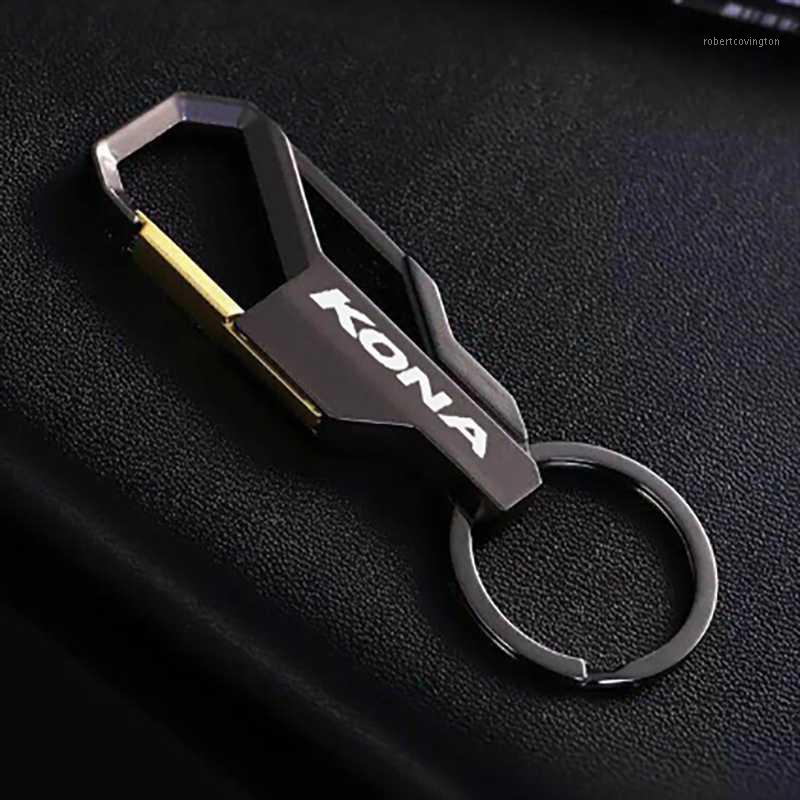 

Keychains Metal Alloy Car Keychain Laser Style Buckle Waist Key Chain Logo Ring For Hyundai Kona 2021 20211