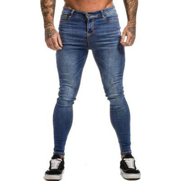 

Mens Casual Jeans 2020FW Mens Fashion Trendy Style Washed Slim Trousers Long Skinny Pencil Pants Youth Popular Style Pants Hot Sale, Black