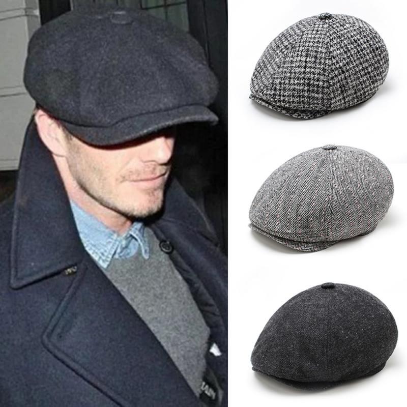 

2020 New Men's Casual Octagonal Hat Woolen Autumn And Winter Warmth Retro Beret Unisex Versatile Fashion Hat, 02