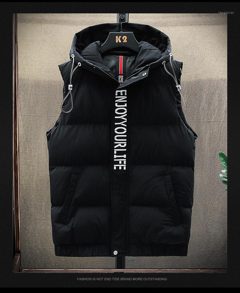 

Outdoor Jackets&Hoodies Vest Men's Jacket Winter 2021 Trend Warmth Thick Down Cotton Hooded Youth Leisure 1
