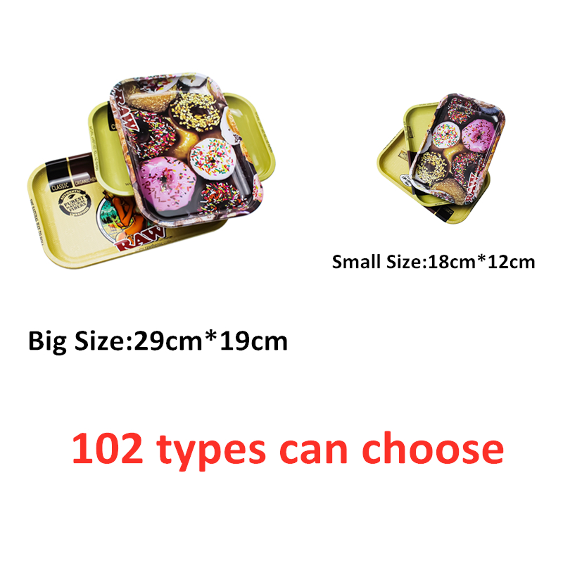 

Rolling Tray Metal Tabacco Cigarette Herb Raw bag Roll papers Smoking Pipes Small Size 18cm*12cm Big Sizes 29cm*19cm Handroller