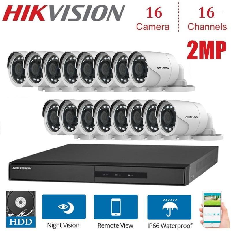 

Hikvision 16Pcs outdoor 2MP 4 in 1 HD Nachtzicht Camera with16Channels Surveillance DVR CCTV Security System Kits1