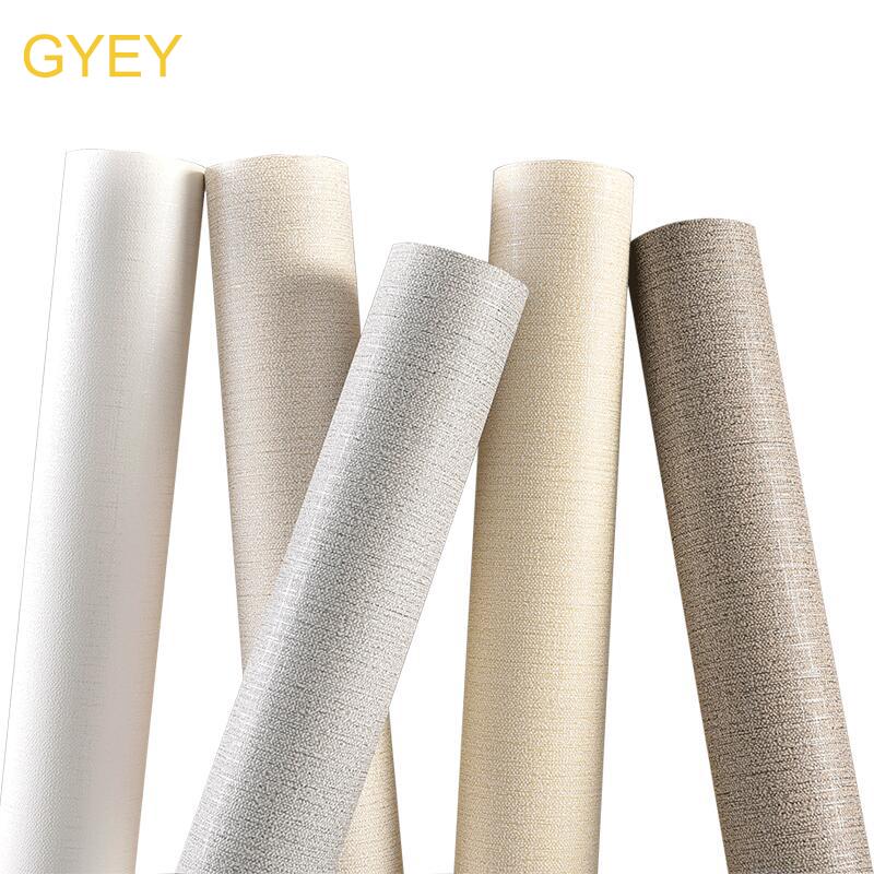 

10M Nordic Pure Pigmented Linen Living Room TV Background Wallpaper Simple Modern non-woven Warm Bedroom Wallpaper, 1280