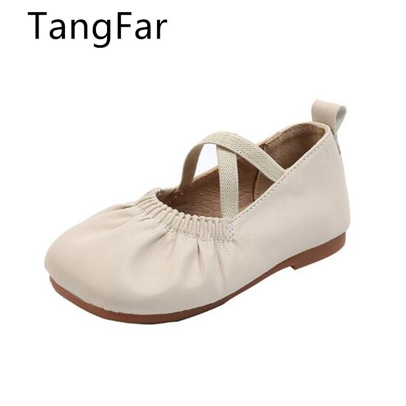 

Kids Shoes Girls Leather White Soft Sole Mary Jane Shoes Children Princess Flat Heel Loafers, Black