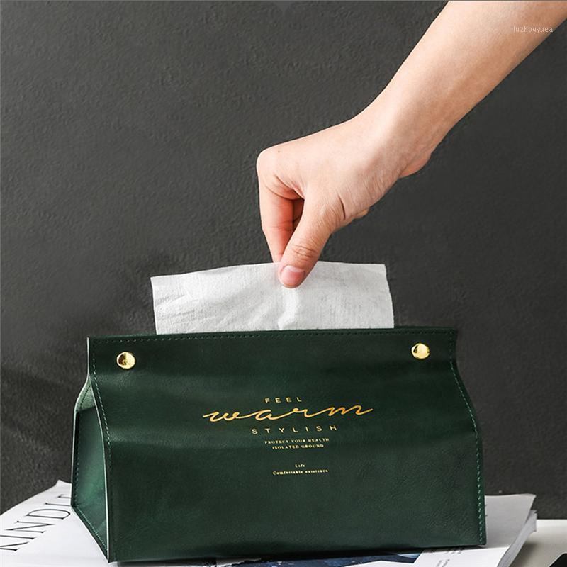 

Chic Tissue Case Box Container Leather English Home Car Towel Napkin Papers Dispenser Holder Box Case Table Decoration1