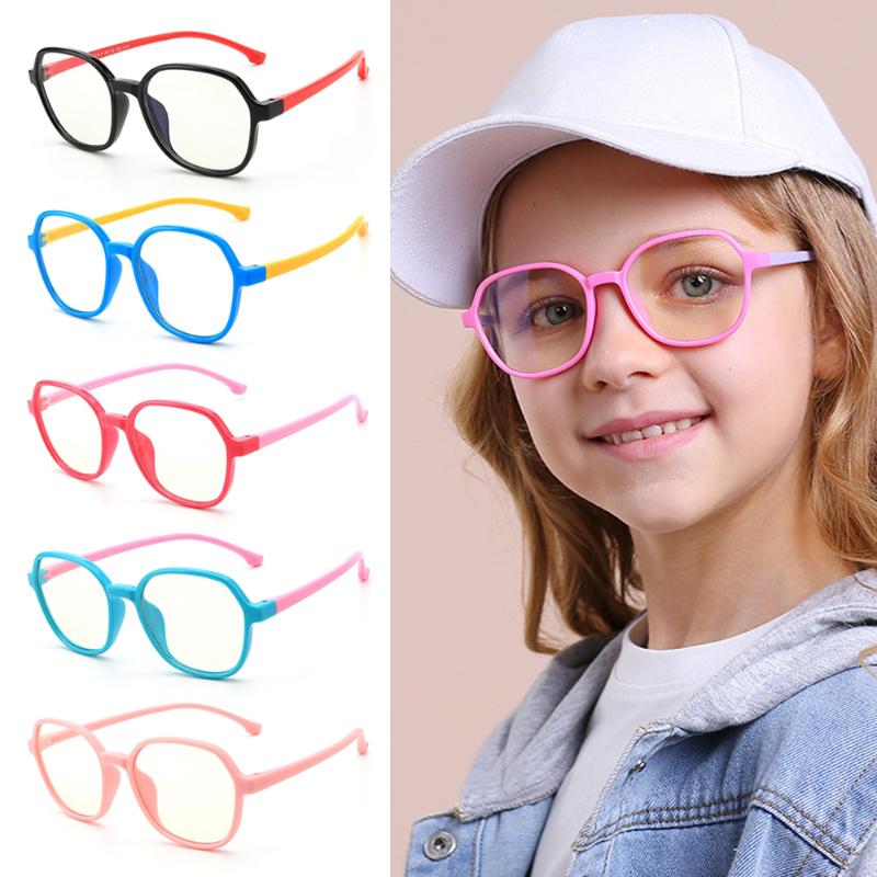 

Children Anti Blue Ray Glasses Computer Video Gaming Goggles Flexible Silicone Frame Eyeglasses Kids Blue Light Blocking Glasses