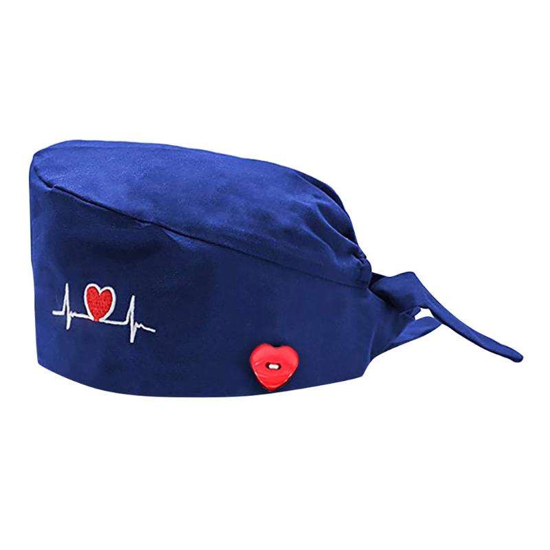 

Fashion Printed Hats Men And Women Button Work Hat Casual Unisex Scrub Cap Bouffant Hat Gorro Enfermera Quirofano, Purple
