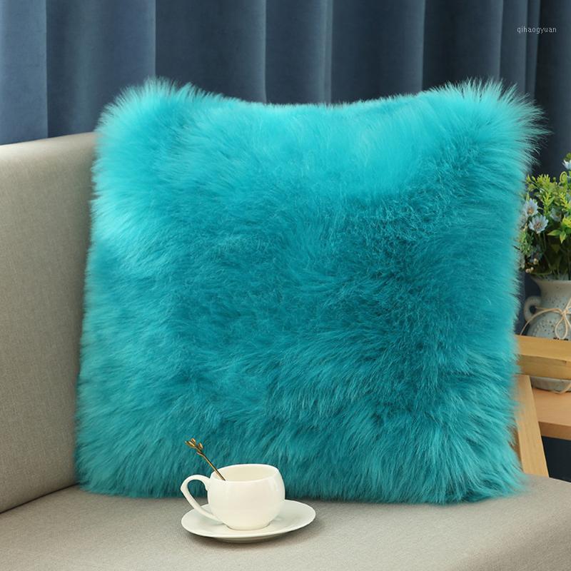 

White Decorative Cushion Cover 40x40 Plush Pillow Case For Sofa Cushion Cover Decorative Water Wash Soft Pillowcase Home Decor1, Red