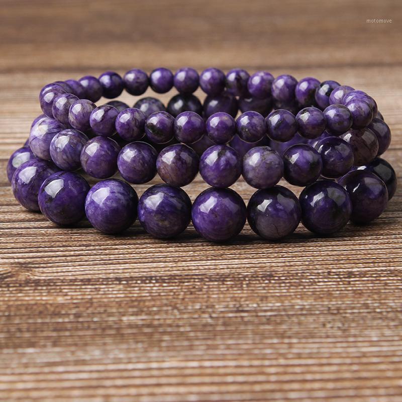 

Lingxiang 6/8/10mm This stunning purple dragonshard bracelet is perfect for men and women to wear1