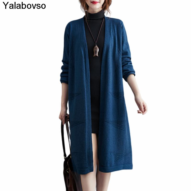 

New Korean Large Size Women's Wear Autumn And Winter 2021 Loose And Thin Sweater Cardigan Medium Length Retro Solid Color, Black