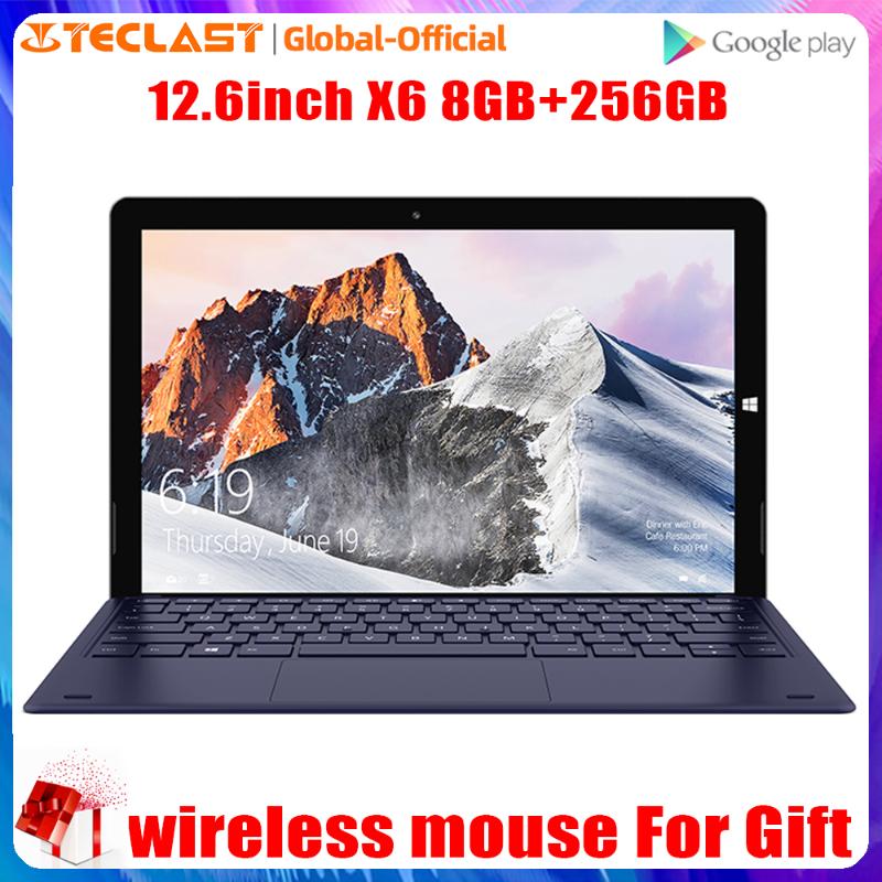 

Teclast X6 Pro Tablet Netbook Win10 Touch Screen 2880*1920 FHD IPS Intel M3-7Y30 8GB RAM 256GB SSD 12.6 Inch Type-C USB3.0, Black
