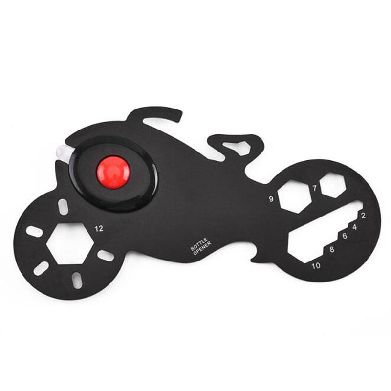 

Diy motorcycle shape outdoor portable multi-function tool card hex wrench card