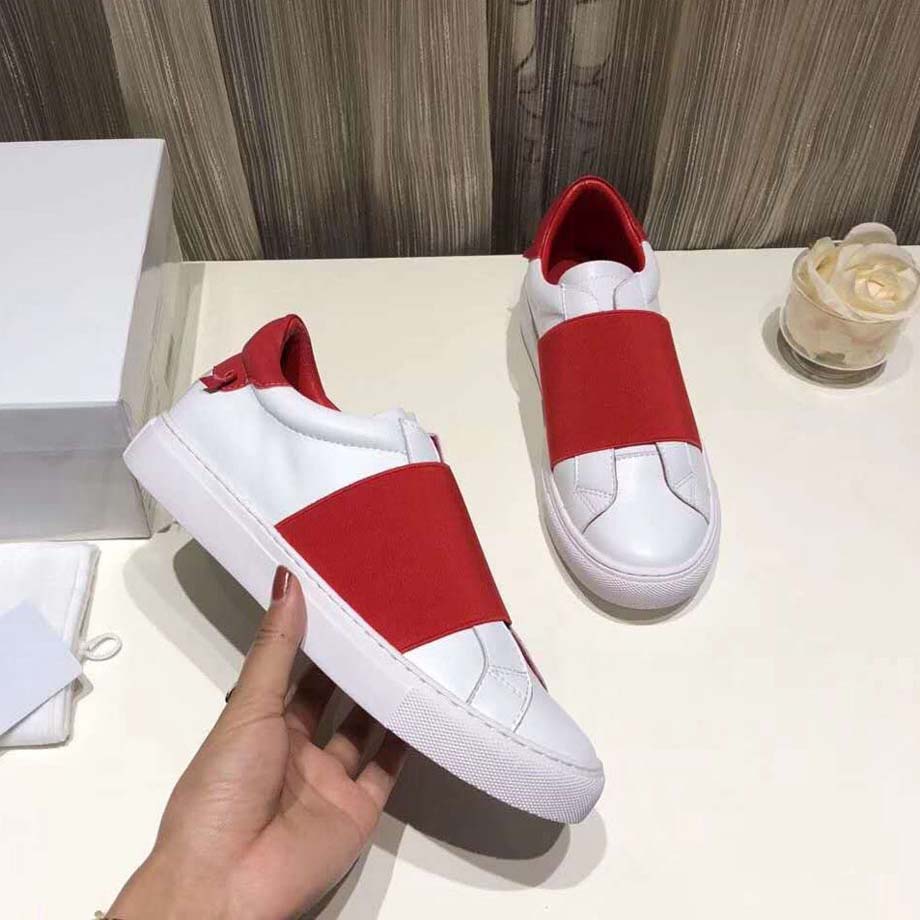 

Classics man women shoes urban street webbing sneakers in leather women white elastic bands Trainers low top Casual shoes 53, #1