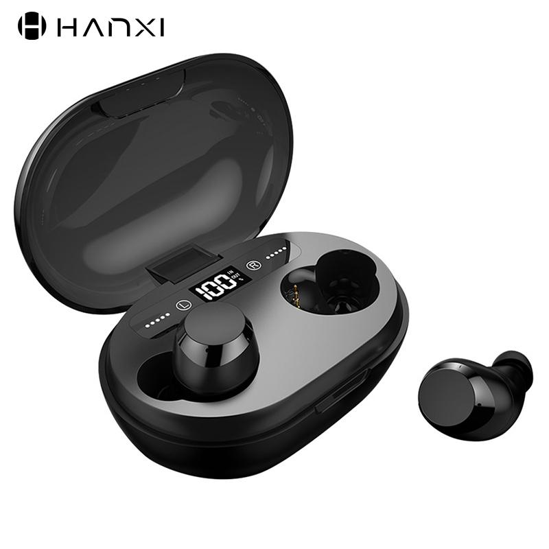 

C8S Wireless Bluetooth 5.0 Earphone 3000 mAh Charging Box Led-display Sport Noise Cancelling Earphones Gaming Handsfree EarBuds, Black