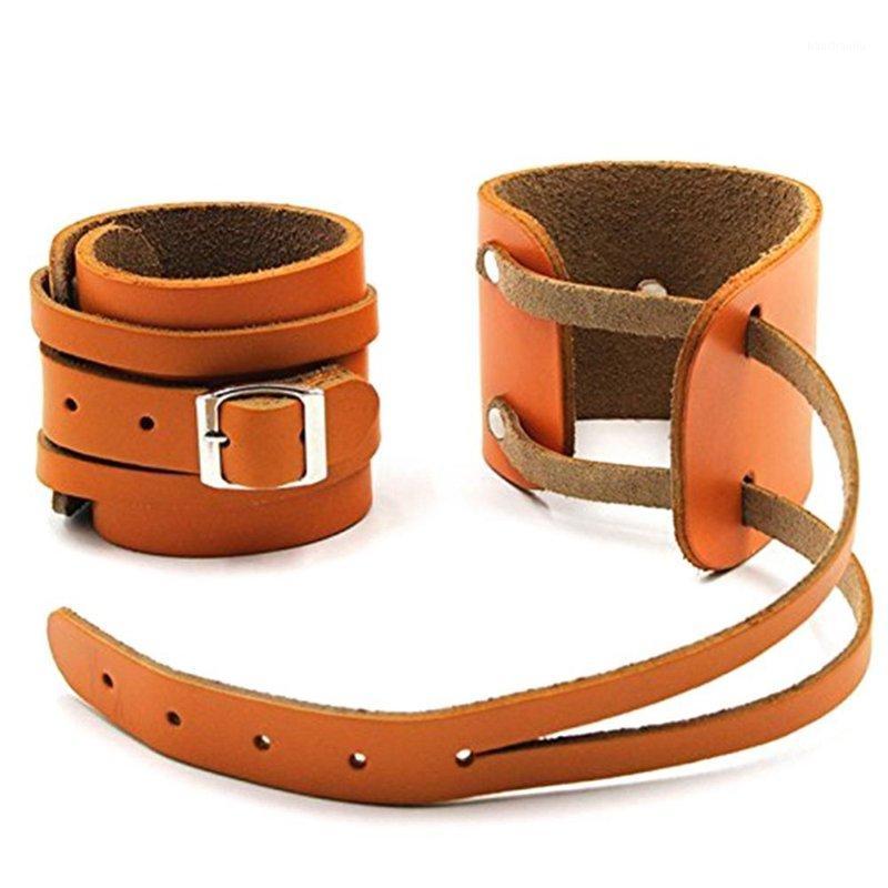 

Leather Weightlifting Wrist Straps For Dumbbell Gym Barbell Fitness Gloves Wraps Bodybuilding Wrist Support1, Orange