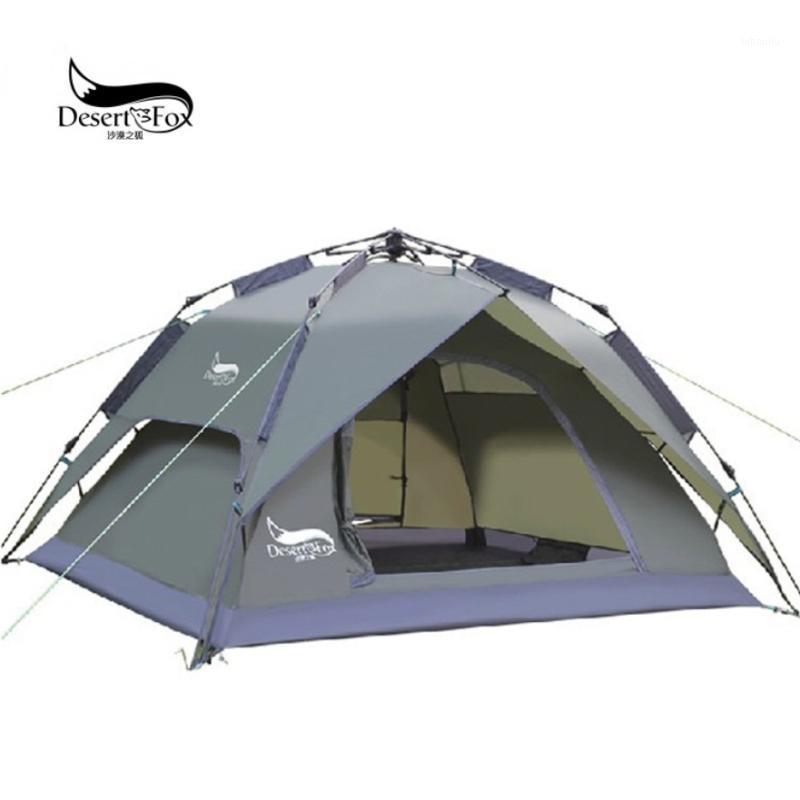 

Automatic Camping Tent, 3-4 Person Family Tent Double Layer Instant Setup Protable Backpacking Tent for Hiking Travel1