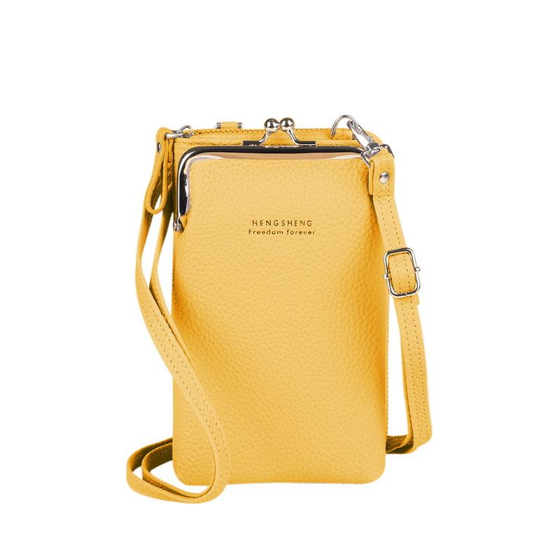 

Fashion women wallet Small Crossbody Bags Women PU Leather Shoulder MessengerBag For Girls Yellow Ladies Phone Purse Zipper Flap, Black