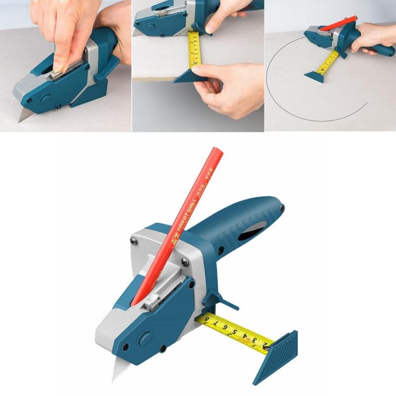 

Hand Push Drywall Cutting Artifact Tools with Tape Manual Gypsum Board Cutter Woodworking Cutting Board Tools