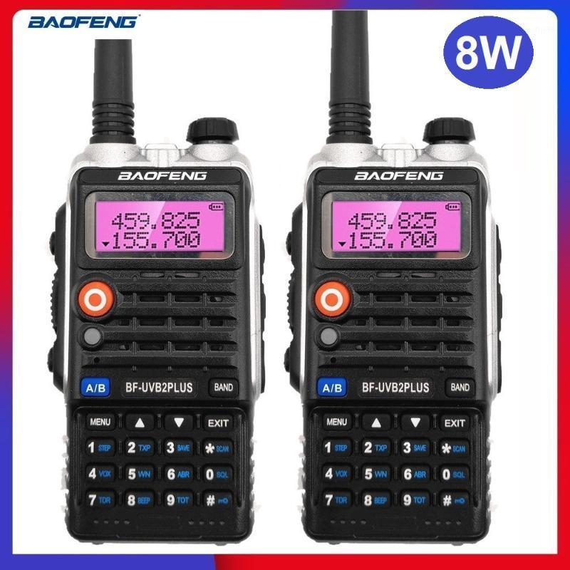 

2PCS Baofeng BF-UVB2 PLUS Walkie Talkie 8W Portable Radio Station 10KM Dual Band VHF UHF Ham CB Radio Transceiver UV-B2 New 20201