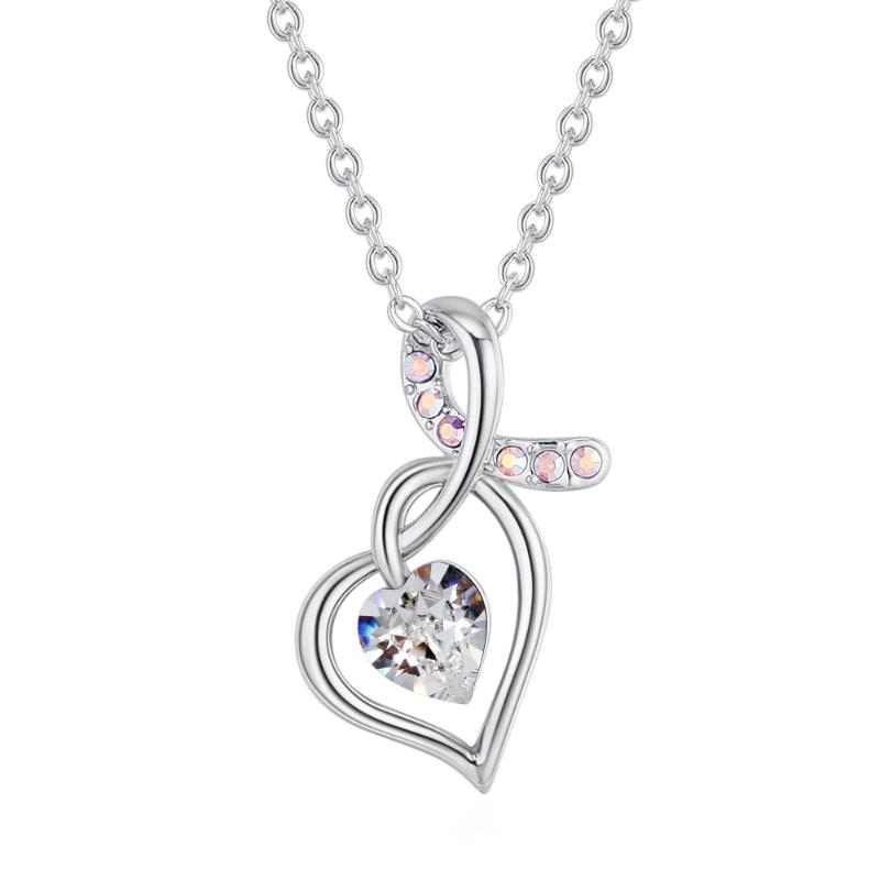 

2020 Baffin Rhinestones Five Color Heart Love Chain Necklaces & Pendants Crystals From For Women Gift India Jewelry