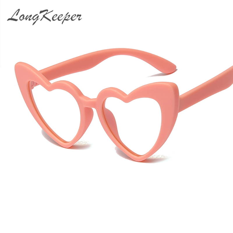 

LongKeeper Heart Shaped Blue Light Blocking Kids Glasses TR90 Children Boy Girls Computer Transparent Anti Reflective Eyeglasses