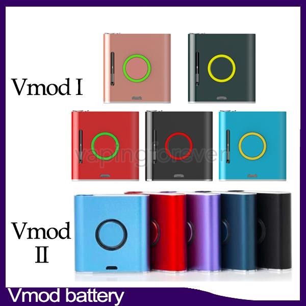

100% Original Vmod II Vape Pod 900mAh Vaporizer Battery Vapmod Preheat Variable Voltage Box Mod For 510 Thread Thick oil Cartridges, Remark colors