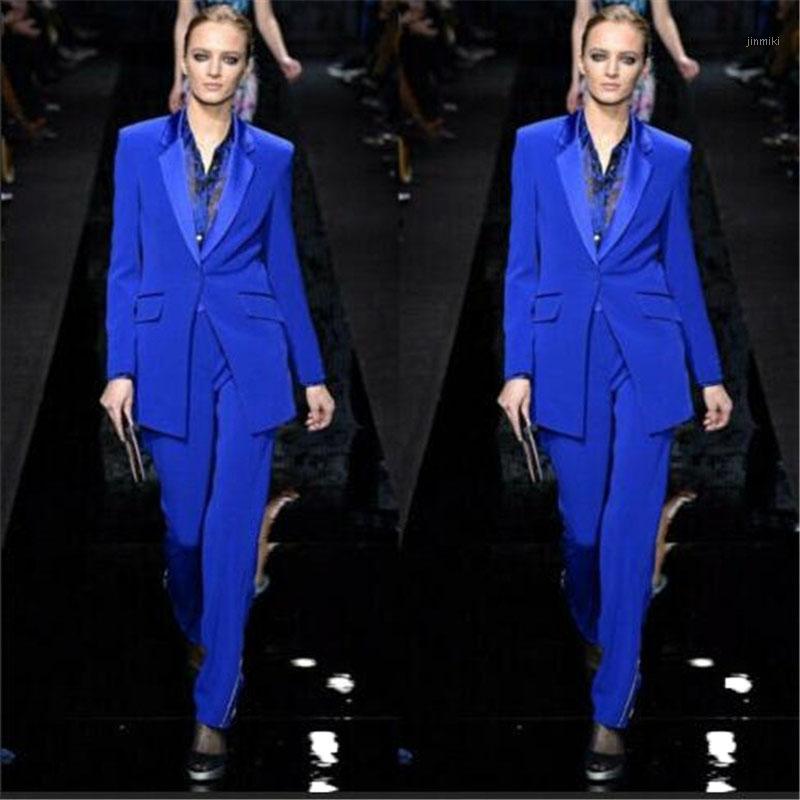 

Women's Two Piece Pants Women Pant Suit Royal Blue Formal Ladies Business Suits Office Work Wear Female For Weddings Custom Made1, Picture style2