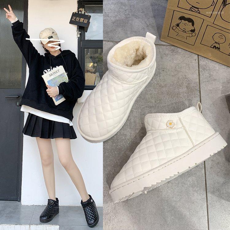 

boots 2021 winter Korean version of the new fashion short boots with fleece warm and thick cotton shoes women's shoes1