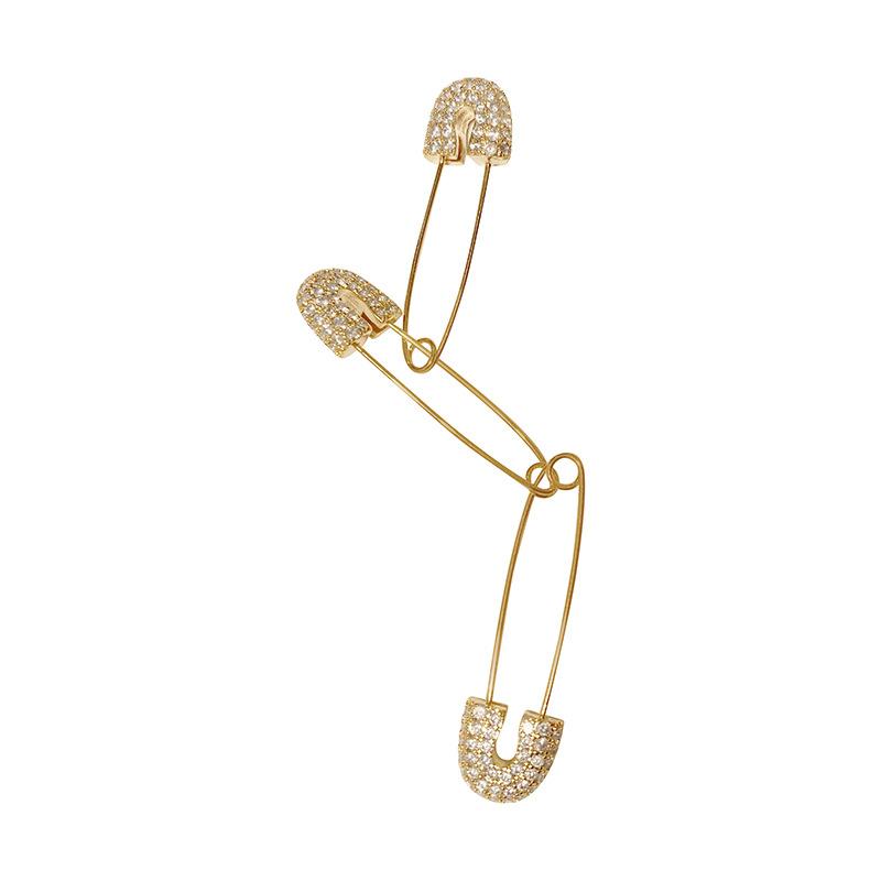 

Dangle & Chandelier Queen Lotus High Quality Safty-pin Women Earrings With Zircon Personality Earring