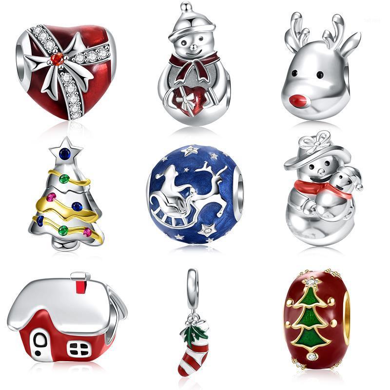 

DALARAN Christmas 925 Sterling Silver Charms Beads Fit Silver 925 Original Bracelet Charm DIY Women Fine Jewelry Gift1
