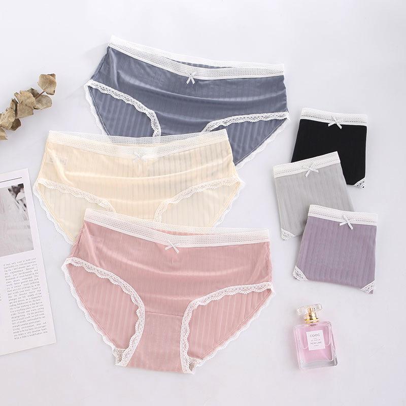

seamless underwear woman lace sexy breathable sexi panti ladies briefs cotton low waist women's underwear pink transpar panties, Black panties